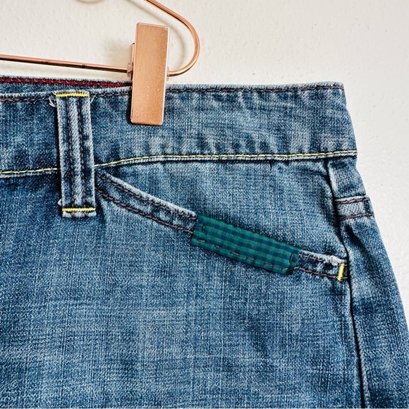 Vintage Tommy Hilfiger Denim Jean Skirt Patchwork Mini Y2K - Picture 8 of 11